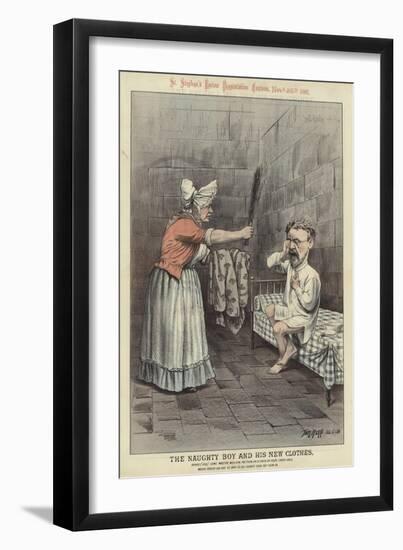 The Naughty Boy and His New Clothes-Tom Merry-Framed Giclee Print