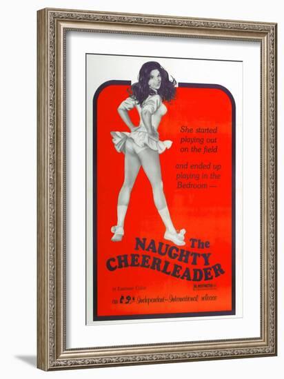 THE NAUGHTY CHEERLEADER, US poster, Barbi Benton, 1970-null-Framed Art Print
