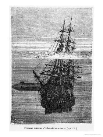 The Nautilus, Illustration from "20,000 Leagues under the ...
