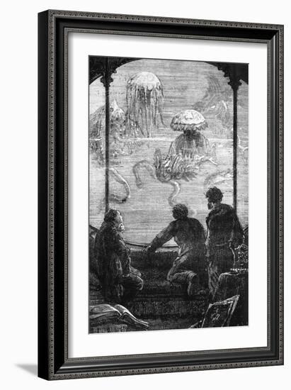 The Nautilus Passengers, Illustration from 20,000 Leagues under the Sea by Jules Verne (1828-1905)-Alphonse Marie de Neuville-Framed Giclee Print