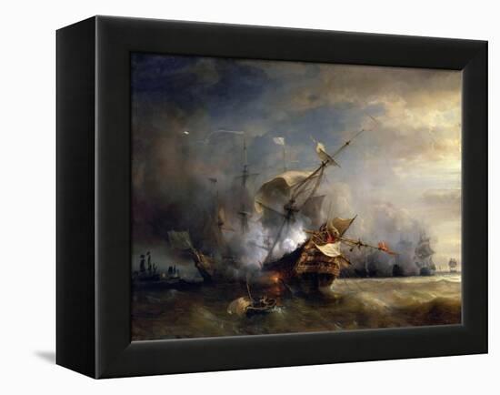 The Naval Battle Near Lizard Point, Cornwall on 21 October 1707-Théodore Gudin-Framed Premier Image Canvas