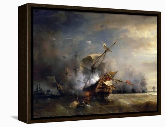 The Naval Battle Near Lizard Point, Cornwall on 21 October 1707-Théodore Gudin-Framed Premier Image Canvas