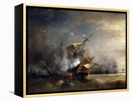 The Naval Battle Near Lizard Point, Cornwall on 21 October 1707-Théodore Gudin-Framed Premier Image Canvas