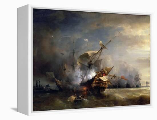 The Naval Battle Near Lizard Point, Cornwall on 21 October 1707-Théodore Gudin-Framed Premier Image Canvas