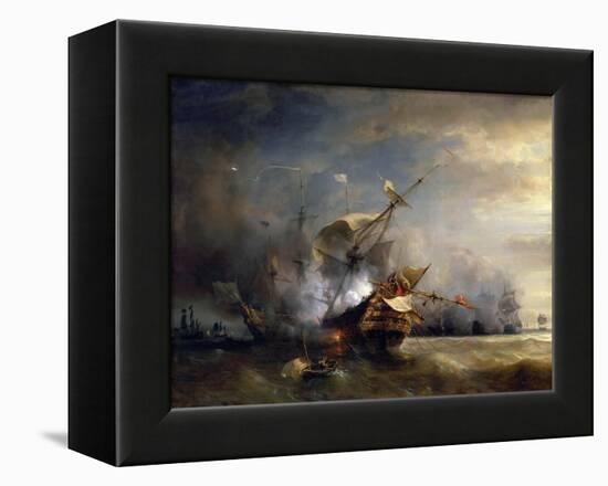 The Naval Battle Near Lizard Point, Cornwall on 21 October 1707-Théodore Gudin-Framed Premier Image Canvas