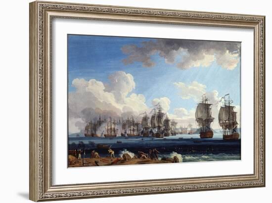 The Naval Battle of Chesma on 5 July 1770, 18th Century-Jacob Philipp Hackert-Framed Giclee Print