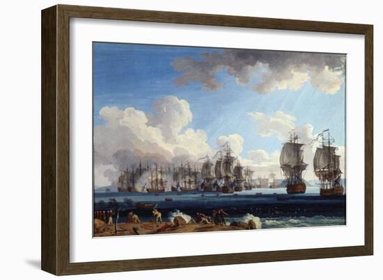 The Naval Battle of Chesma on 5 July 1770, 18th Century-Jacob Philipp Hackert-Framed Giclee Print