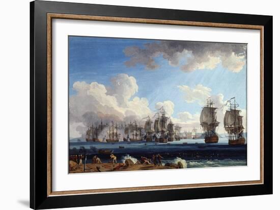 The Naval Battle of Chesma on 5 July 1770, 18th Century-Jacob Philipp Hackert-Framed Giclee Print