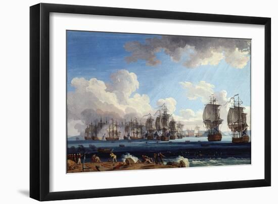 The Naval Battle of Chesma on 5 July 1770, 18th Century-Jacob Philipp Hackert-Framed Giclee Print