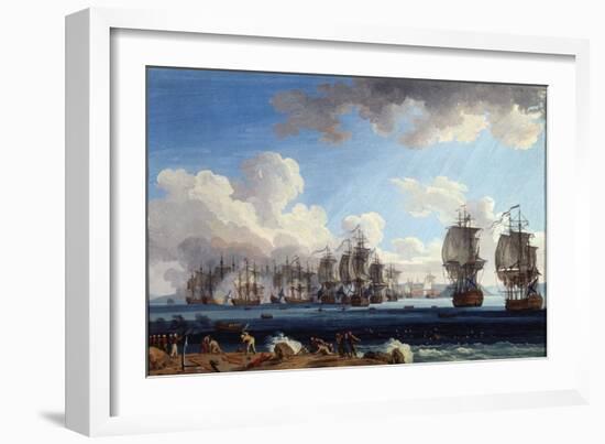 The Naval Battle of Chesma on 5 July 1770, 18th Century-Jacob Philipp Hackert-Framed Giclee Print