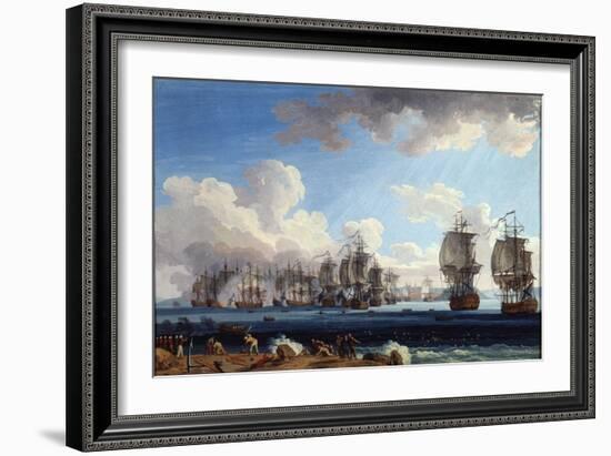 The Naval Battle of Chesma on 5 July 1770, 18th Century-Jacob Philipp Hackert-Framed Giclee Print