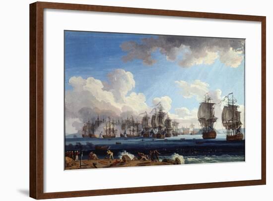 The Naval Battle of Chesma on 5 July 1770, 18th Century-Jacob Philipp Hackert-Framed Giclee Print