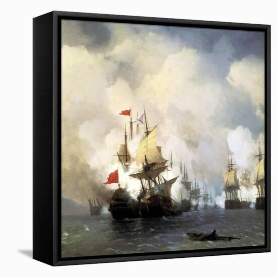 The Naval Battle of Chesma on 5th July 1770, 1848-Ivan Konstantinovich Aivazovsky-Framed Premier Image Canvas