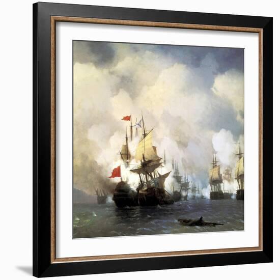 The Naval Battle of Chesma on 5th July 1770, 1848-Ivan Konstantinovich Aivazovsky-Framed Giclee Print