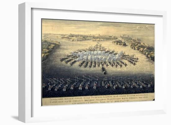 The Naval Battle of Gangut on July 27, 1714, 1724-Maurice Baquoi-Framed Giclee Print