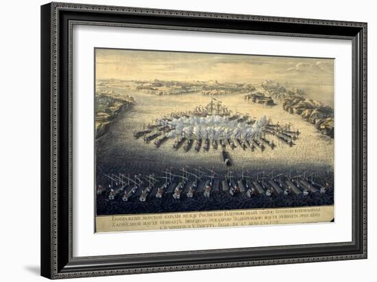 The Naval Battle of Gangut on July 27, 1714, 1724-Maurice Baquoi-Framed Giclee Print