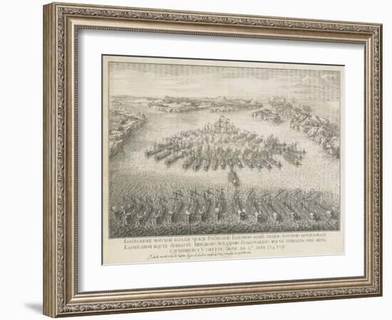 The Naval Battle of Gangut on July 27, 1714-Nicolas de Larmessin-Framed Giclee Print