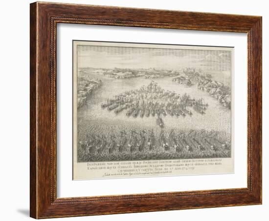 The Naval Battle of Gangut on July 27, 1714-Nicolas de Larmessin-Framed Giclee Print