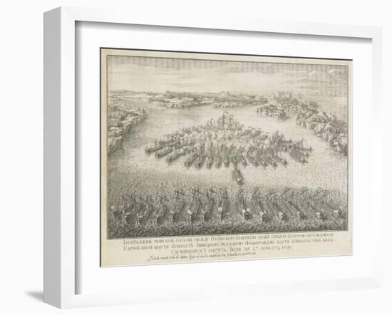 The Naval Battle of Gangut on July 27, 1714-Nicolas de Larmessin-Framed Giclee Print