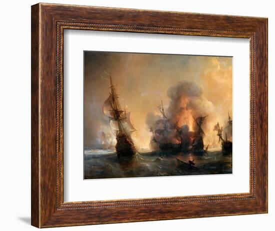 The Naval Battle of Lagos on 27 June 1693-Théodore Gudin-Framed Giclee Print