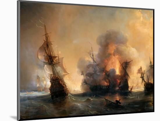 The Naval Battle of Lagos on 27 June 1693-Théodore Gudin-Mounted Giclee Print
