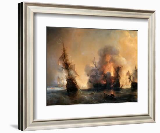 The Naval Battle of Lagos on 27 June 1693-Théodore Gudin-Framed Giclee Print