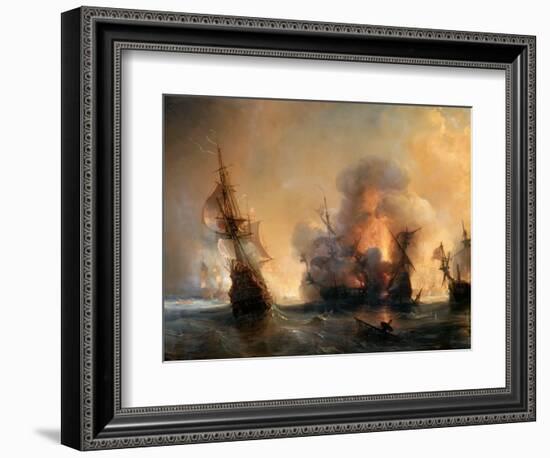 The Naval Battle of Lagos on 27 June 1693-Théodore Gudin-Framed Giclee Print