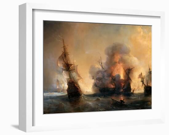 The Naval Battle of Lagos on 27 June 1693-Théodore Gudin-Framed Giclee Print