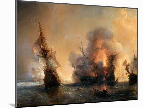 The Naval Battle of Lagos on 27 June 1693-Théodore Gudin-Mounted Giclee Print