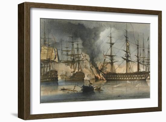 The Naval Battle of Navarino on 20 October 1827-George Philip Reinagle-Framed Giclee Print