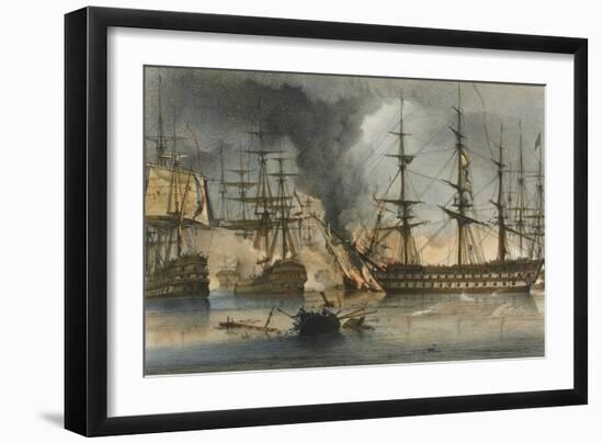 The Naval Battle of Navarino on 20 October 1827-George Philip Reinagle-Framed Giclee Print