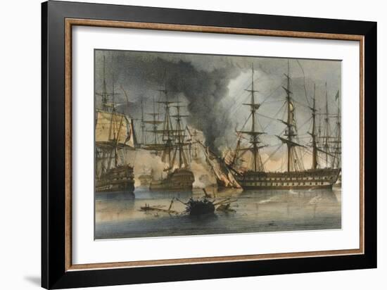 The Naval Battle of Navarino on 20 October 1827-George Philip Reinagle-Framed Giclee Print