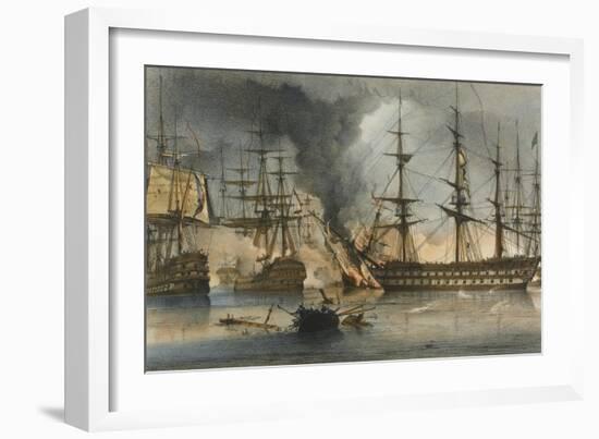 The Naval Battle of Navarino on 20 October 1827-George Philip Reinagle-Framed Giclee Print