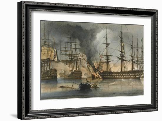 The Naval Battle of Navarino on 20 October 1827-George Philip Reinagle-Framed Giclee Print