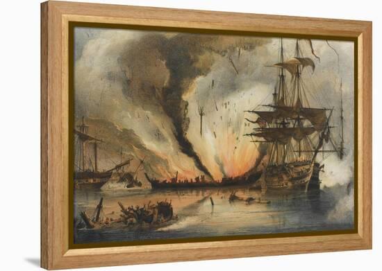 The Naval Battle of Navarino on 20 October 1827-George Philip Reinagle-Framed Premier Image Canvas