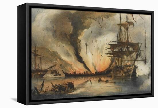 The Naval Battle of Navarino on 20 October 1827-George Philip Reinagle-Framed Premier Image Canvas