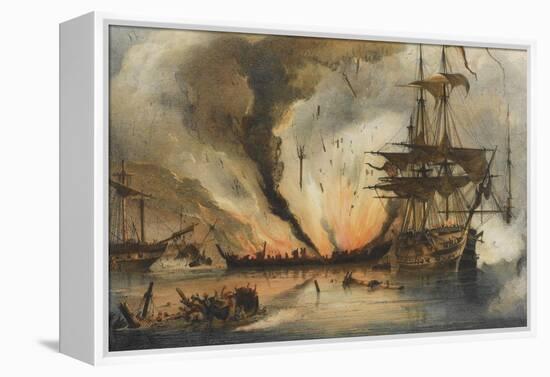 The Naval Battle of Navarino on 20 October 1827-George Philip Reinagle-Framed Premier Image Canvas