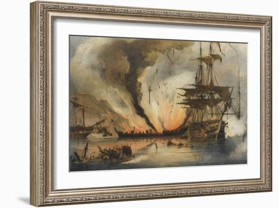 The Naval Battle of Navarino on 20 October 1827-George Philip Reinagle-Framed Giclee Print