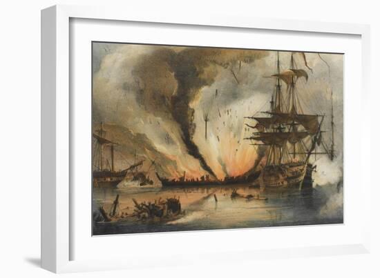 The Naval Battle of Navarino on 20 October 1827-George Philip Reinagle-Framed Giclee Print