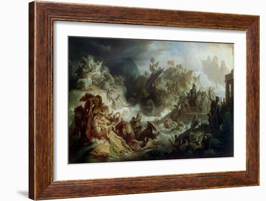 The Naval Battle of Salamis, about 1858-Wilhelm Von Kaulbach-Framed Giclee Print