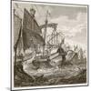 The Naval Battle Off Cape Pelorus (Litho)-English-Mounted Giclee Print