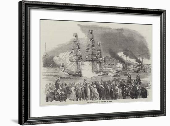 The Naval Combat on the Seine, at Paris-null-Framed Giclee Print