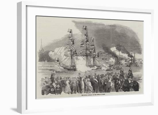 The Naval Combat on the Seine, at Paris-null-Framed Giclee Print