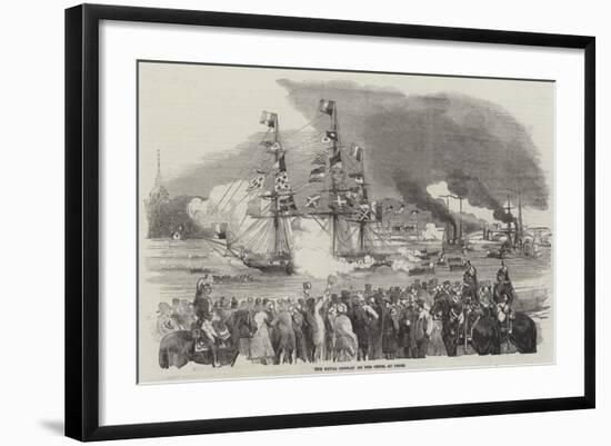 The Naval Combat on the Seine, at Paris-null-Framed Giclee Print