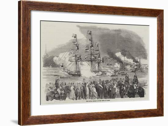 The Naval Combat on the Seine, at Paris-null-Framed Giclee Print