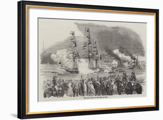 The Naval Combat on the Seine, at Paris-null-Framed Giclee Print