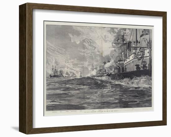 The Naval Manoeuvres, Action Off the Isle of Man, 3 August-William Heysham Overend-Framed Giclee Print