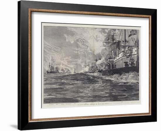 The Naval Manoeuvres, Action Off the Isle of Man, 3 August-William Heysham Overend-Framed Giclee Print