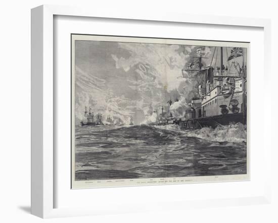 The Naval Manoeuvres, Action Off the Isle of Man, 3 August-William Heysham Overend-Framed Giclee Print
