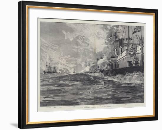 The Naval Manoeuvres, Action Off the Isle of Man, 3 August-William Heysham Overend-Framed Giclee Print